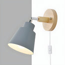 Simple Macaron Style Wood Bedroom Wall Light