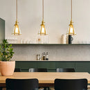 Modern Clear Metal Glass Pendant Light