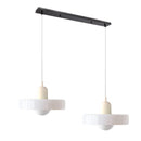 2 Heads Modern Bauhaus Stained Glass Pendant Lamp