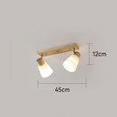 Modern Rotatable Wood Minimalism Decor Track Lighting For Hallway