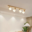 Modern Rotatable Wood Minimalism Decor Track Lighting For Hallway