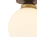 Modern Black Flush Globe Ceiling Light