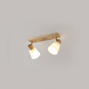 Modern Rotatable Wood Minimalism Decor Track Lighting For Hallway