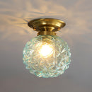Contemporary Clear Glass Hallway Ceiling Light