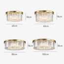 Modern Round Crystal Flush Mount Ceiling Light for Bedroom