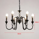 Living Room Black Chandelier with Adjustable Chain