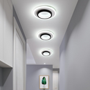 Acrylic LED Mini Ceiling Lights, black, 24cm, round, 3 Light Colors Changeable