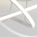Modern LED Spiral Semi Flush Mount Ceiling Light for Living Room Hallway Kitchen