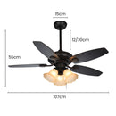 Coffee Glass Ceiling Fans With Lights