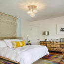 Crystal Semi Flush Ceiling Lights for Living Room, Hallway