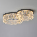 Modern Round Luxury Crystal Flush Ceiling Lights for Living Room