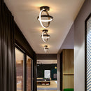 Modern Geometric Iron LED Ceiling Light for Hallway