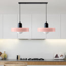 2 Heads Modern Bauhaus Stained Glass Pendant Lamp