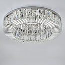 Modern Crystal Flush Mount Ceiling Light Ring Chandelier for Living Room