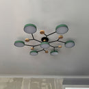 Green chandelier ceiling light living room led ceiling lights