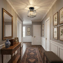 Modern K9 Crystal Hallway Semi Flush Ceiling Lights for Corridor Loft Balcony