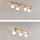 Modern Rotatable Wood Minimalism Decor Track Lighting For Hallway