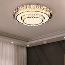 Modern LED Crystal Flush Mount Ceiling Lights Fixture for Dining Room Bedroom