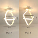 Modern Geometric Iron LED Ceiling Light for Hallway