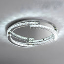 Luxury Stainless Steel Crystal Ceiling Lights LED Flush Mount Light