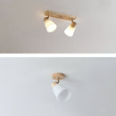 Modern Rotatable Wood Minimalism Decor Track Lighting For Hallway