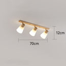 Modern Rotatable Wood Minimalism Decor Track Lighting For Hallway