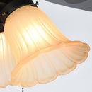 Coffee Glass Ceiling Fans With Lights