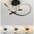 Modern LED Spiral Semi Flush Mount Ceiling Light for Living Room Hallway Kitchen