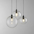 Industrial Vintage Transparent Glass Island Pendant Lights