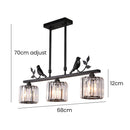 Multi-Head Birdie Designer Long Crystal Island Lamps