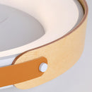 Wood Simple Round Ceiling Fan With LED Lighting