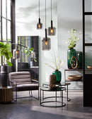 Floor lamp 35,5x28x155 cm LEKAR black+smoked glass high