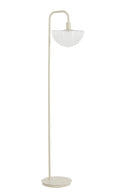 Floor lamp 43x30x165 cm BAYLIE matt cream+clear glass