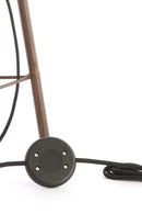Floor lamp 42x133 cm BIBURY wood print dark brown+white