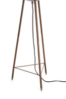 Floor lamp 42x133 cm BIBURY wood print dark brown+white