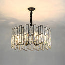 Modern Gold Tiered Crystal Chandelier - Luxury Fringe Glass Pendant Light for Dining Room, Foyer