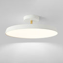 Minimalism White LED Semi-Flush Ceiling Light For Bedroom