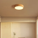 Nordic Wood LED Flush Mount Ceiling Light Minimalist Lamp for Bedroom