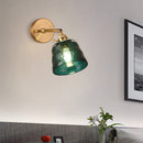 1-Bulb Adjustable Glass Wall Sconce