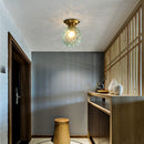 Contemporary Clear Glass Hallway Ceiling Light