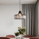 Modern Black Crystal Pendant Light