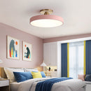 Set of 2 Circular LED Dimmable Semi Flush Ceiling Light For Bedroom