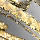 Luxury Stainless Steel Crystal Ceiling Lights LED Flush Mount Light