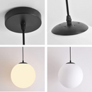 Restaurant Simple Glass 1 Head Pendant Light