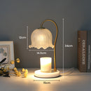 Modern Flower Shape Glass Warming Candle Lamp