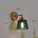 1-Bulb Adjustable Glass Wall Sconce
