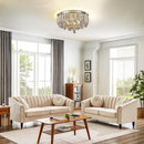 Modern Crystal Ceiling Light Fixture Flush Mount Ceiling Lights for Living Room