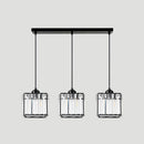 Modern Multi-Head Glass Kitchen Black Pendant Light
