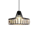 Modern Black Crystal Pendant Light