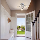 Nordic Simple Crystal Glass 3-Lights Bedroom Ceiling Light